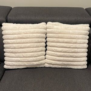 Set of 2 cream 16x16 throw pillows